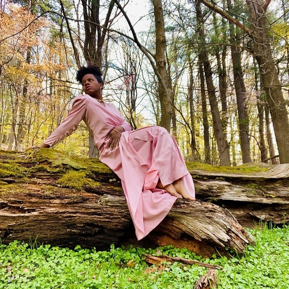 COPY - 70s Vintage Pink gown by “For Bernadette” - Picture 4 of 10